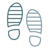 Footprint Line Two Color Icon vector