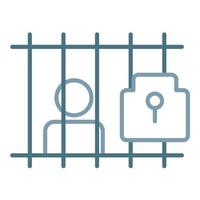 Prisioner Line Two Color Icon vector