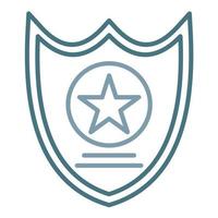 Sheriff Badge Line Two Color Icon vector