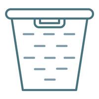 Clothes Basket Line Two Color Icon vector