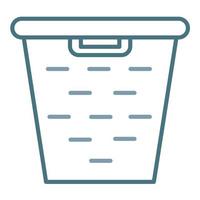 Clothes Basket Line Two Color Icon vector