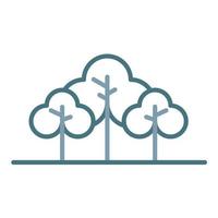 Forest Line Two Color Icon vector