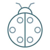 Ladybug Line Two Color Icon vector