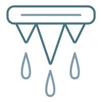 Thaw Line Two Color Icon vector