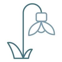 Snowdrop Line Two Color Icon vector