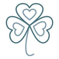 Clover Line Two Color Icon vector