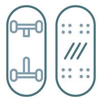 Skateboard Line Two Color Icon vector