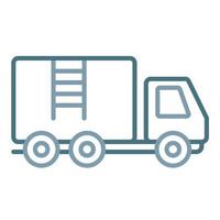 Firefighter Truck Line Two Color Icon vector