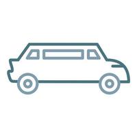 Limousine Line Two Color Icon vector