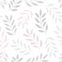 Floral seamless pattern with branches and leaves. vector