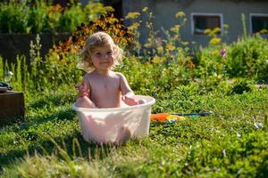 child in the pool photo