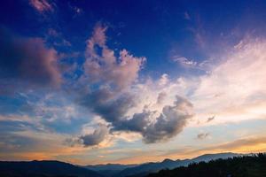 sky with clouds and sun photo