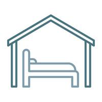 Accomodation Line Two Color Icon vector