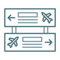 Directions Line Two Color Icon vector