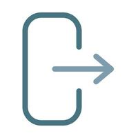 Logout Line Two Color Icon vector