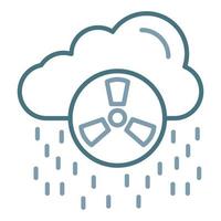 Acid Rain Line Two Color Icon vector