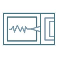 Seismograph Line Two Color Icon vector