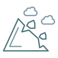 Landslide Line Two Color Icon vector