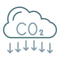 CO2 Pollution Line Two Color Icon vector