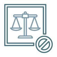 Illegal Line Two Color Icon vector