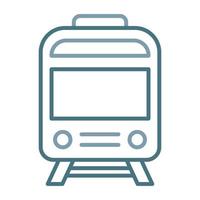 Train Line Two Color Icon vector