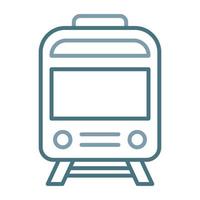 Train Line Two Color Icon vector