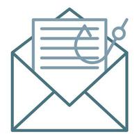 Email Phishing Line Two Color Icon vector