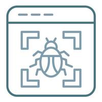 Virus Detection Line Two Color Icon vector