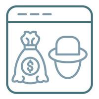 Robbery Line Two Color Icon vector