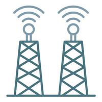 Tower Line Two Color Icon vector