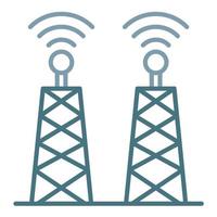 Tower Line Two Color Icon vector