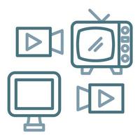 Mass Media Line Two Color Icon vector