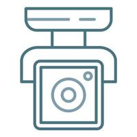 Security Camera Line Two Color Icon vector