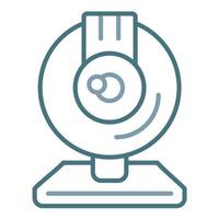 Round Webcam Line Two Color Icon vector