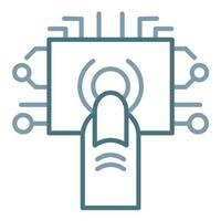 Touch Technology Line Two Color Icon vector