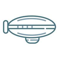Zeppelin Line Two Color Icon vector