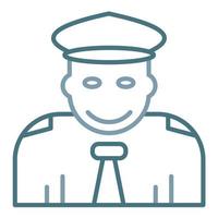 Pilot Line Two Color Icon vector
