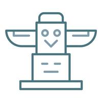 Totem Line Two Color Icon vector