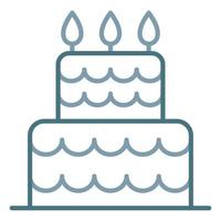 Cake Line Two Color Icon vector