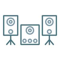 Sound System Line Two Color Icon vector