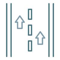 Runway Line Two Color Icon vector