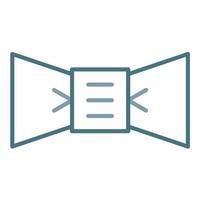 Bow Line Two Color Icon vector