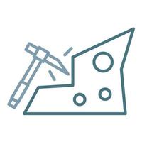 Mine Line Two Color Icon vector