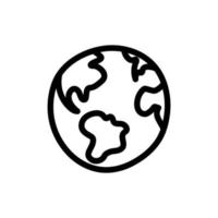 Set of black vector icons, isolated against white background. Flat illustration on a theme planet Earth