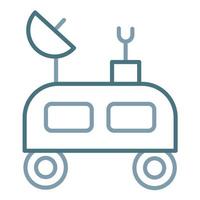 Mars Rover Line Two Color Icon vector