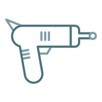 Space Gun Line Two Color Icon vector