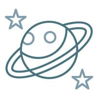 Saturn Line Two Color Icon vector