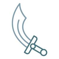 Swords Line Two Color Icon vector