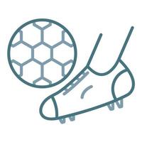 Soccer Free Kick Line Two Color Icon vector