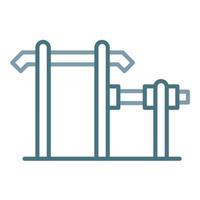 Gym Hand Bar Line Two Color Icon vector